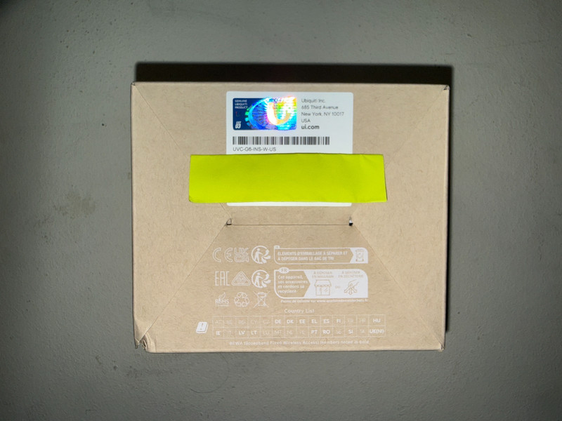Ubiquiti UniFi G6 Instant Camera (UVC-G6-INS-W-US) gallery