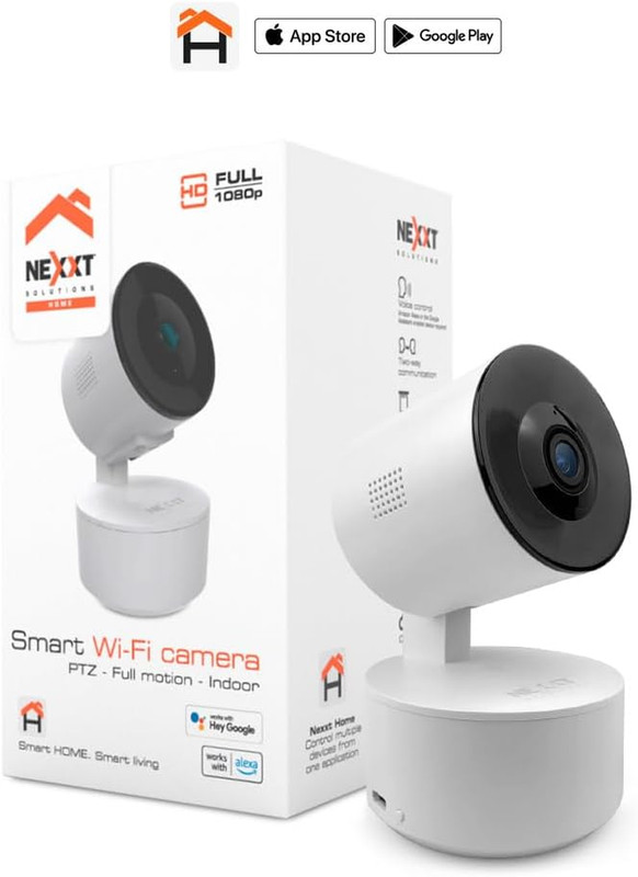 2K HD Smart Wi-Fi Indoor Camera – Pan/Tilt, Night Vision, Alexa & Google Home Co