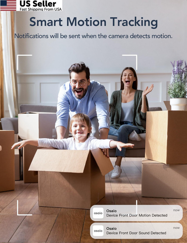 GNCC 2K Security Cameras 4pcs, Home Camera Indoor with 360° white gallery
