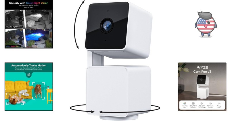 Indoor/Outdoor Cam Pan v3: AI Motion Tracking Security Camera with Cloud Storage gallery