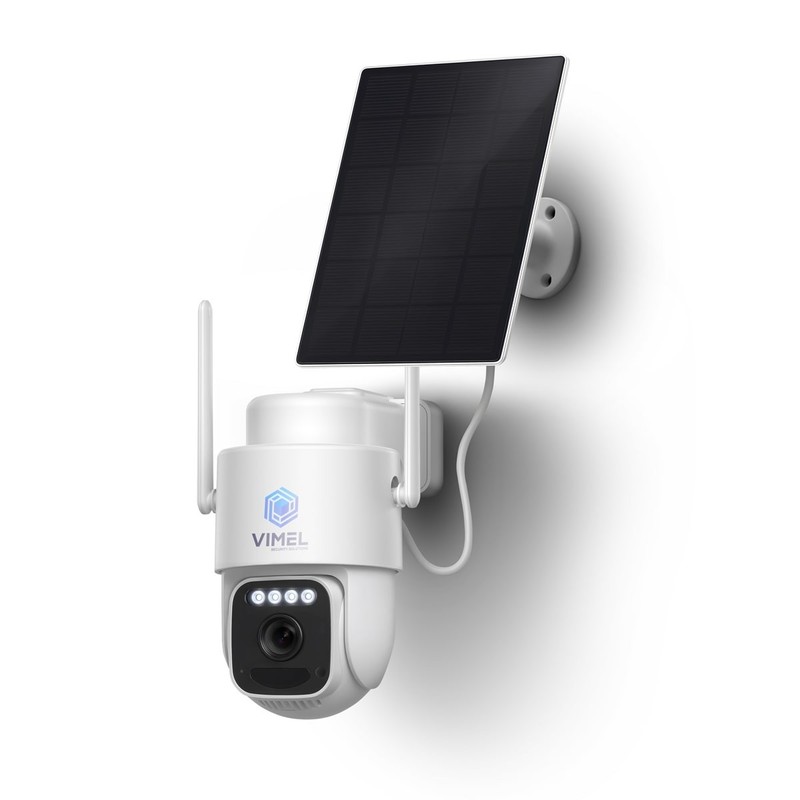 Solar Security Camera System Construction 4G 2K NVR LIVE View 4 Cams Wireless gallery