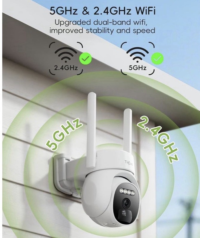 TIEJUS 2.4G/5G Security Cameras Wireless Outdoor, 2K Solar Camera gallery