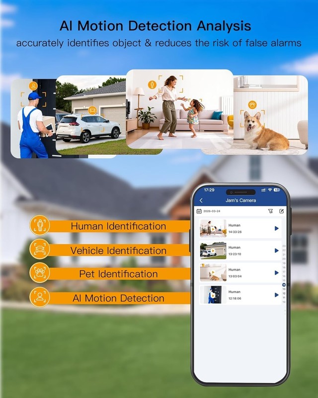 2K Cameras for Home Security, Plug-in Security Camera with/Color Night Vision gallery