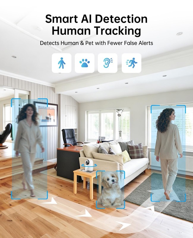 Indoor Security Camera, 5MP Plug-in Wireless WiFi Home Camera with Smart Nigh... gallery