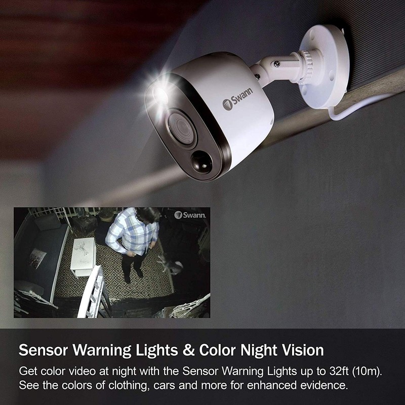 Add-On DVR Bullet Security Camera System with Sensor Spotlight, 1080p Full HD... gallery