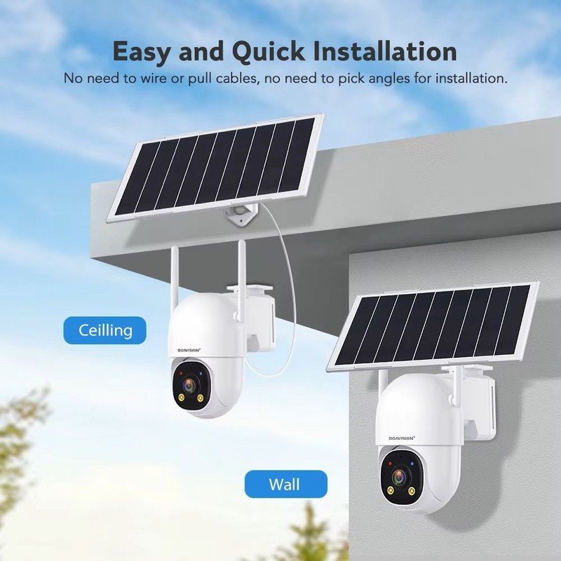2.4G WIFI Solar Battery Outdoor 4MP HD Wireless Security Camera Two Way Audio gallery
