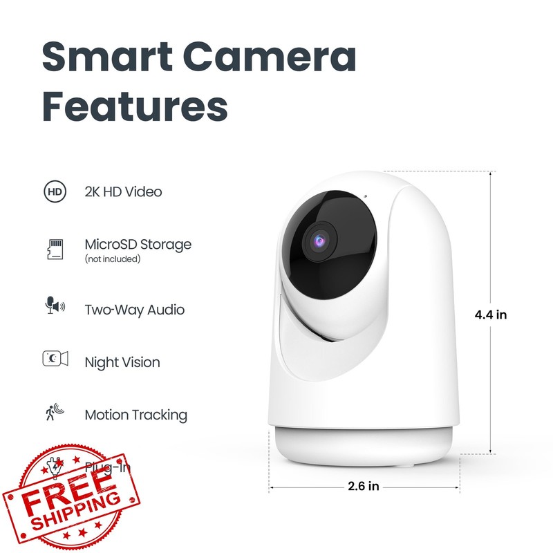 Feit Electric 2K Smart Pan Tilt WiFi Camera New Gen gallery