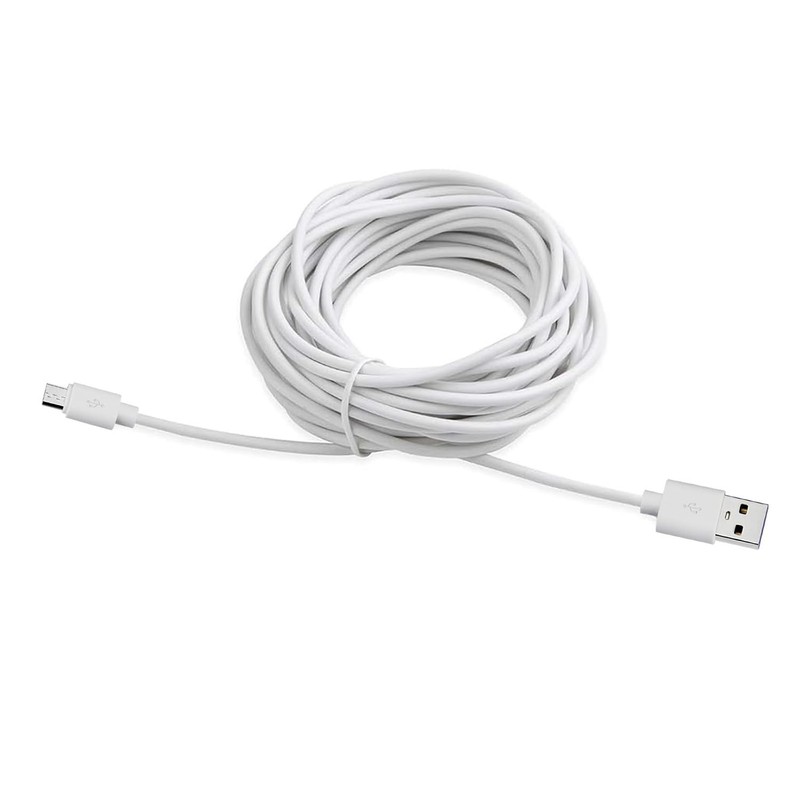 25ft micro usb extension cable 4 pack for security cameras gallery