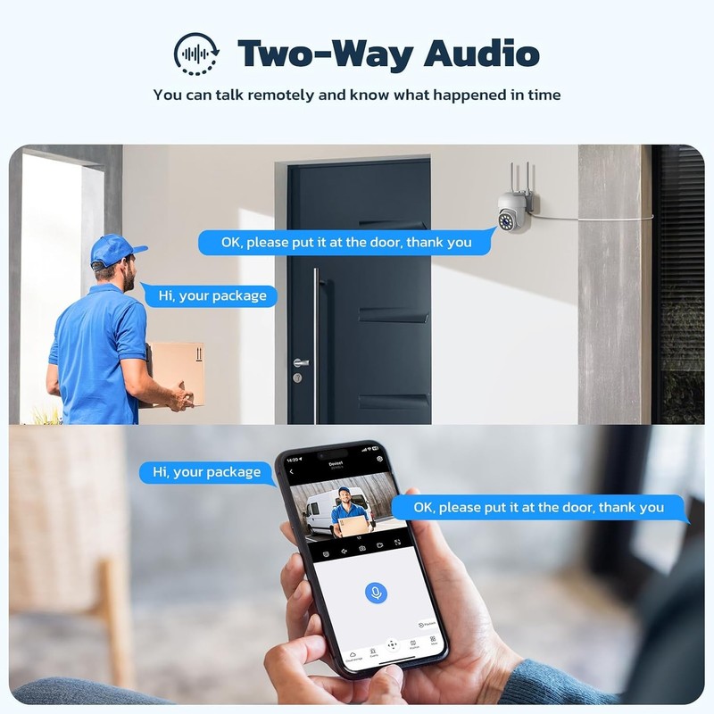 Wireless 2MP Security IP Camera System Outdoor 4K 10CH NVR 5G WIFI Two Way Audio gallery