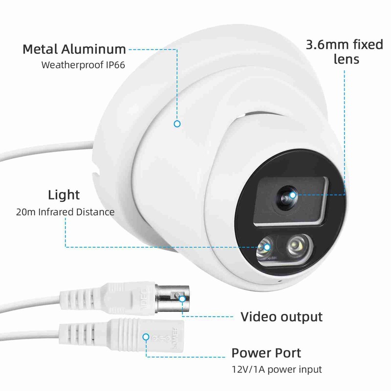 CCTV Camera 2MP High Definition Water Resistant Security Camera For Home School gallery