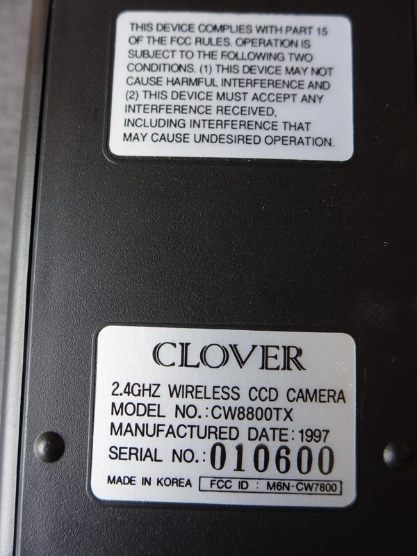 Clover 2.4 GHz Wireless CCD Color Security Camera, Model# CW8800TX 1500' Range gallery