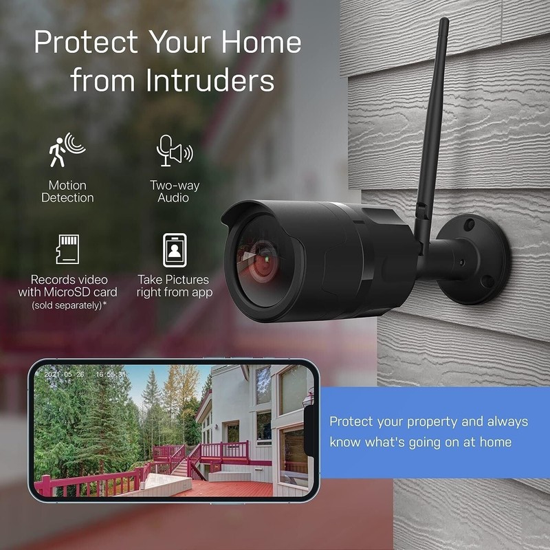 Feit Electric Outdoor Camera, 2.4GHz WiFi Security Camera Works with Alexa... gallery