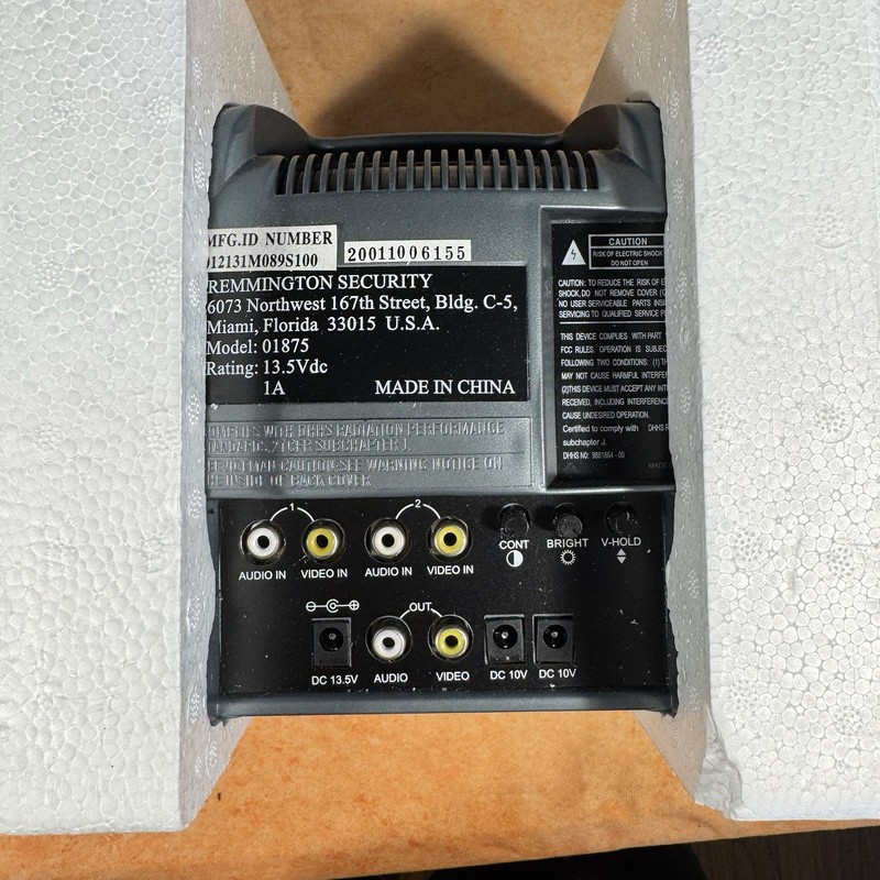 CRT Remington Security System Black/White Monitor With Camera NEW gallery