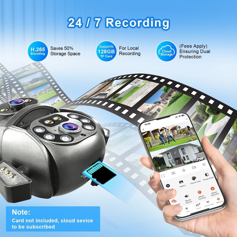 Tuya 6MP QHD WiFi Outdoor Yard Smart Security Camera Monitor Motion Activated US gallery