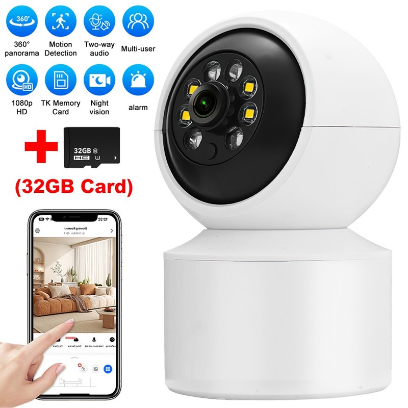 360° Wireless Wifi 1080P Security Camera Home Surveillance Cam Pet Baby Monitor
