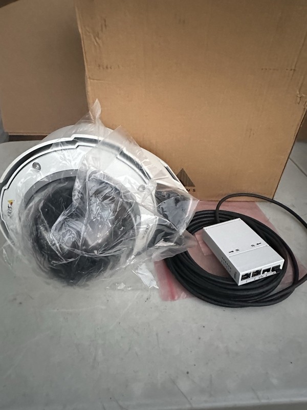 Axis Q6055-C 60Hz PTZ Outdoor Camera With Axis T8607 Media Converter Switch 24v