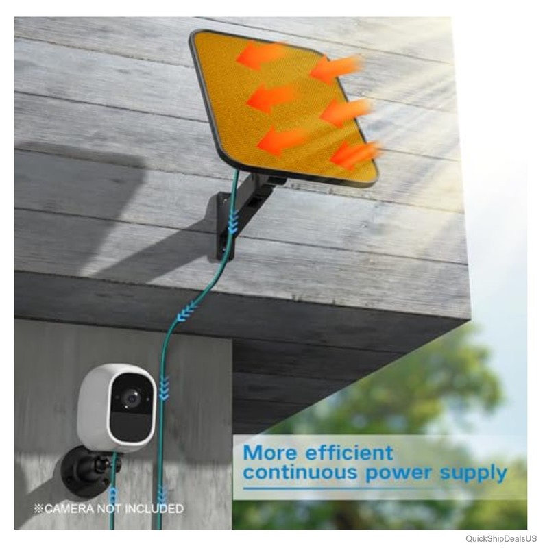 3.2W Solar Panel for Security Camera Compatible with Arlo Pro/Pro 2, Waterpro... gallery