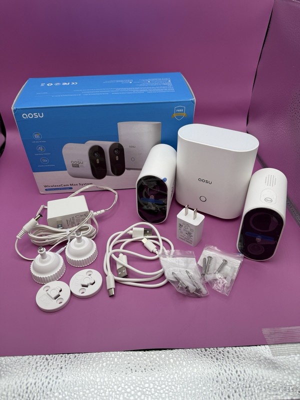 aosu Solar Camera Wireless 3K 5MP AI & WIFI 2-Cam + HomeBase