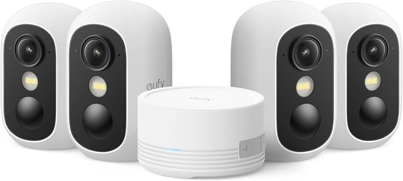 eufy eufyCam C35 4-Cam Kit Wireless Indoor/Outdoor Magnetic Mount Night Vision