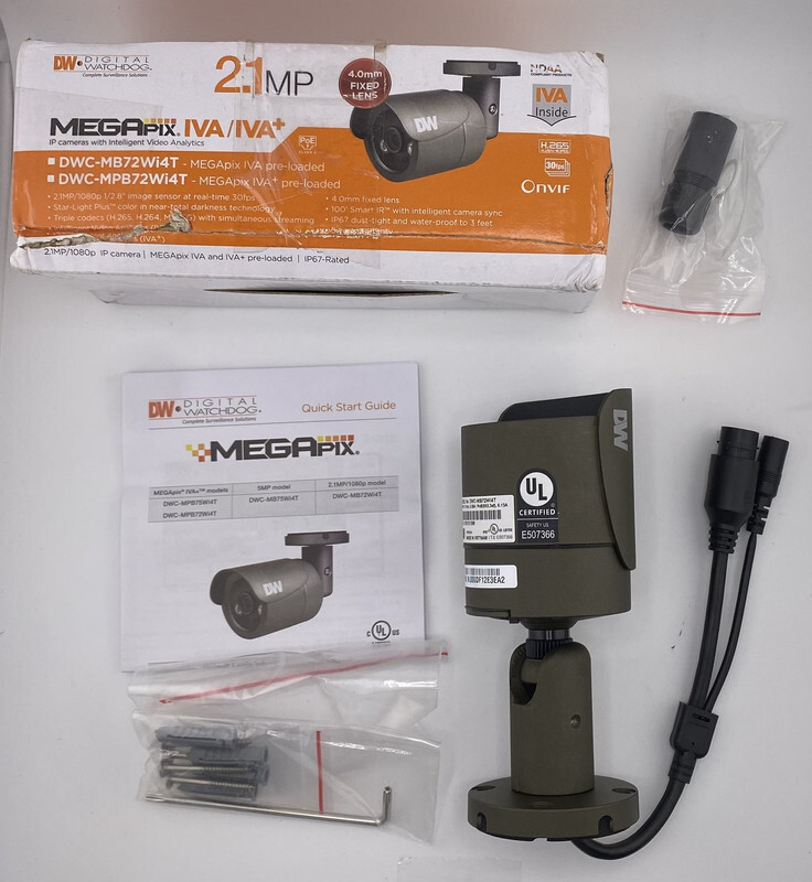 DIGITAL WATCHDOG DWC-MB72WI4T MEGAPIX IVA/IVA+ 2.1MP/1080P IP CAMERA