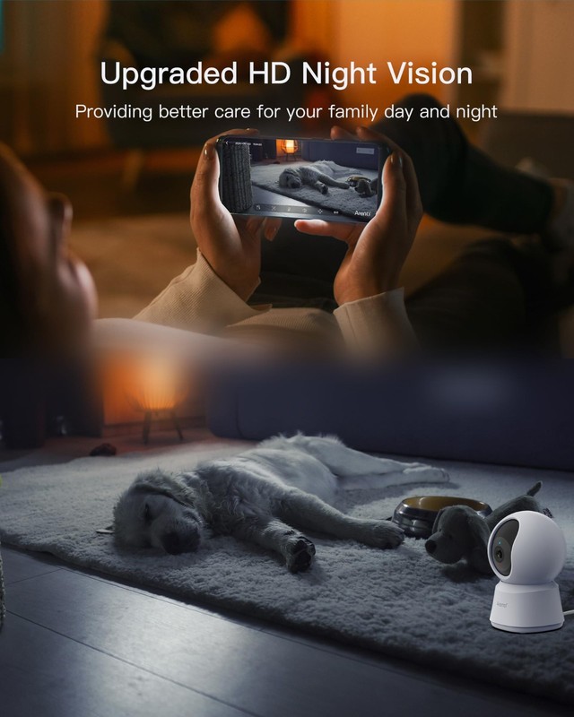 5G Indoor Security Camera, 4MP Pet & Baby Monitor, Dual-Band WiFi, Night Vision, gallery