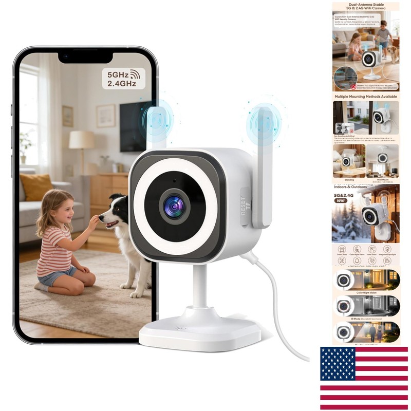 Waterproof WiFi Camera: 2-Way Audio, Smart Alerts & Color Night Vision