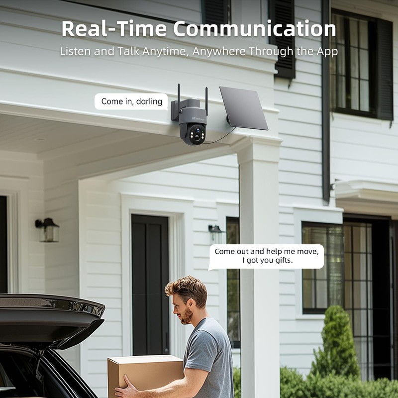 Camaras De Seguridad 2.5K 4G LTE Para Casa Exterior Inalambricas Con Panel Solar gallery