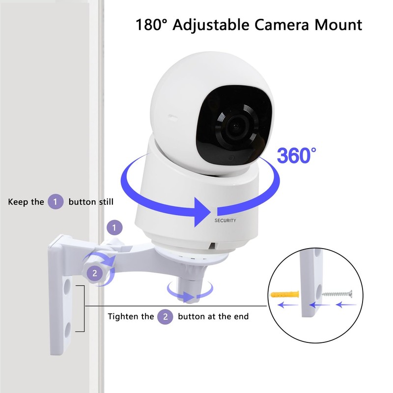 Camera Wall Mount Compatible with Eufy Indoor Cam E30/Eufy C220/C210, Baby Mo... gallery