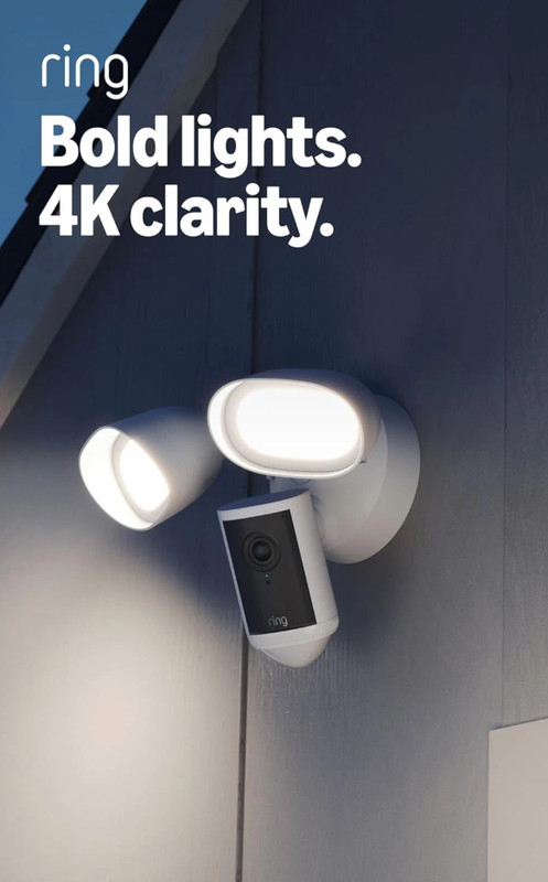 Ring Floodlight Cam Pro Wired 2nd Gen (Newest Model) Retinal 4K - White gallery