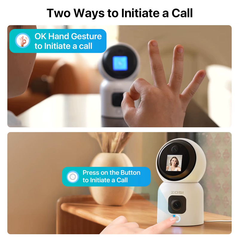 360° Smart Home Security Camera PTZ Auto Tracking Baby Monitor AI Panoramic HD N gallery