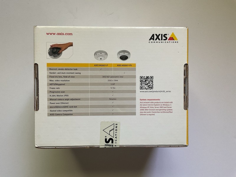 NEW Axis 0515-001 M3007-PV 5MP Panoramic 360/180 View IP Mini Dome Camera gallery