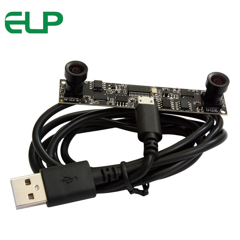 720P Dual Lens USB Camera Module Board with 90 Degree Lens 1MP HD OV9712 Webcam