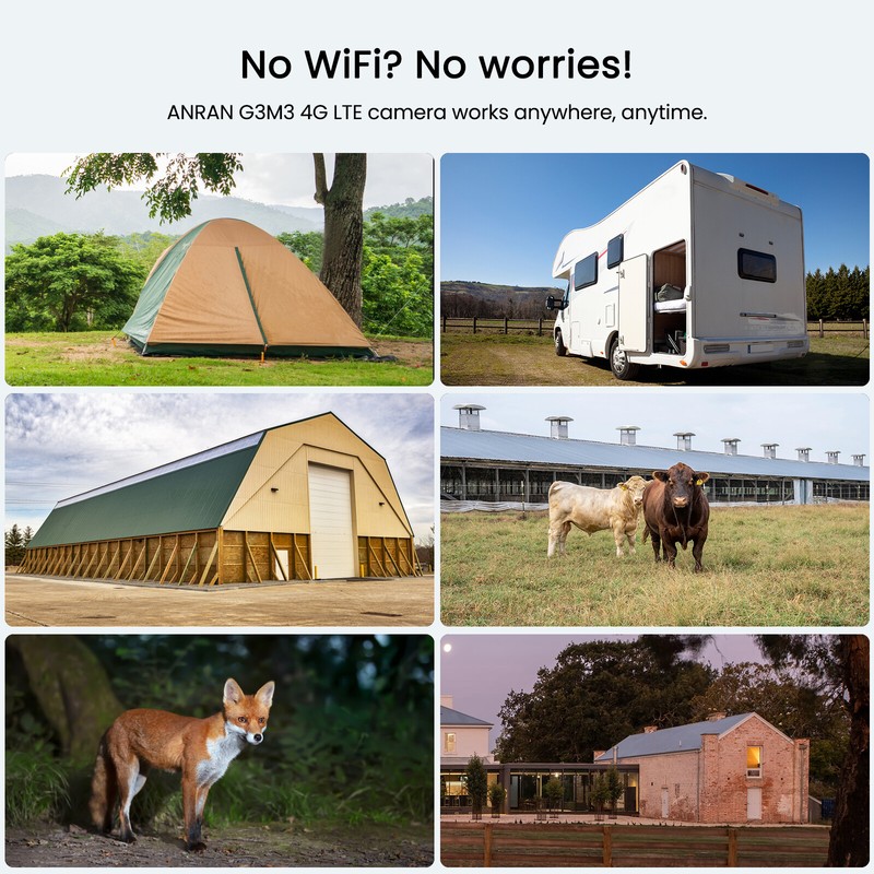 No WiFi 4G LTE Cellular Solar Security Camera Outdoor Wireless Home 2 Way Audio gallery