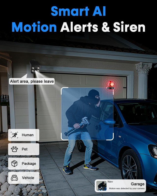 Wireless Solar Outdoor: 2K HD Solar Powered WiFi with AI Motion Detection & C... gallery
