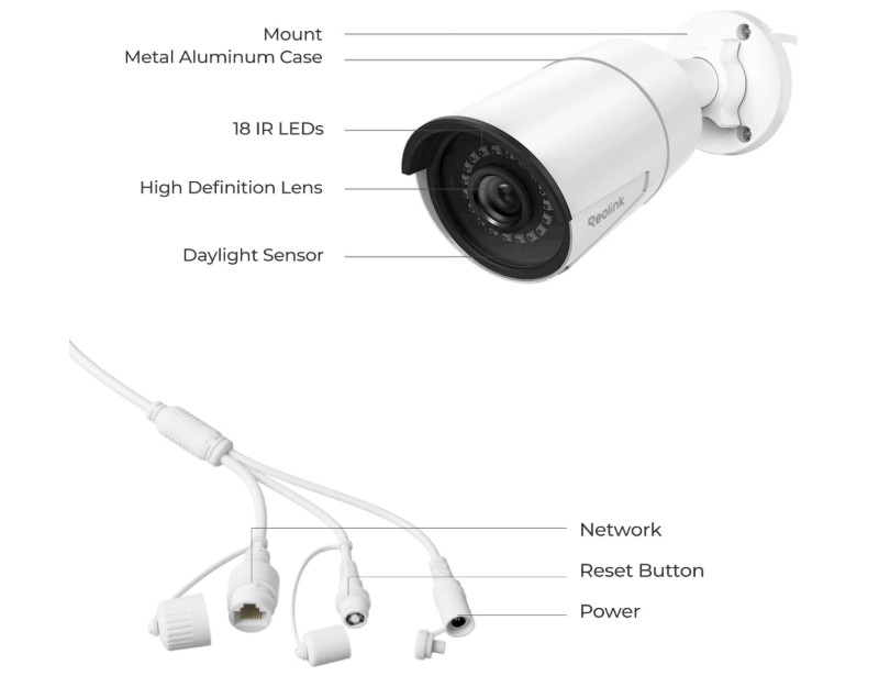 Cámara IP PoE 5MP con detección inteligente, visión nocturna 30 m y uso interior gallery