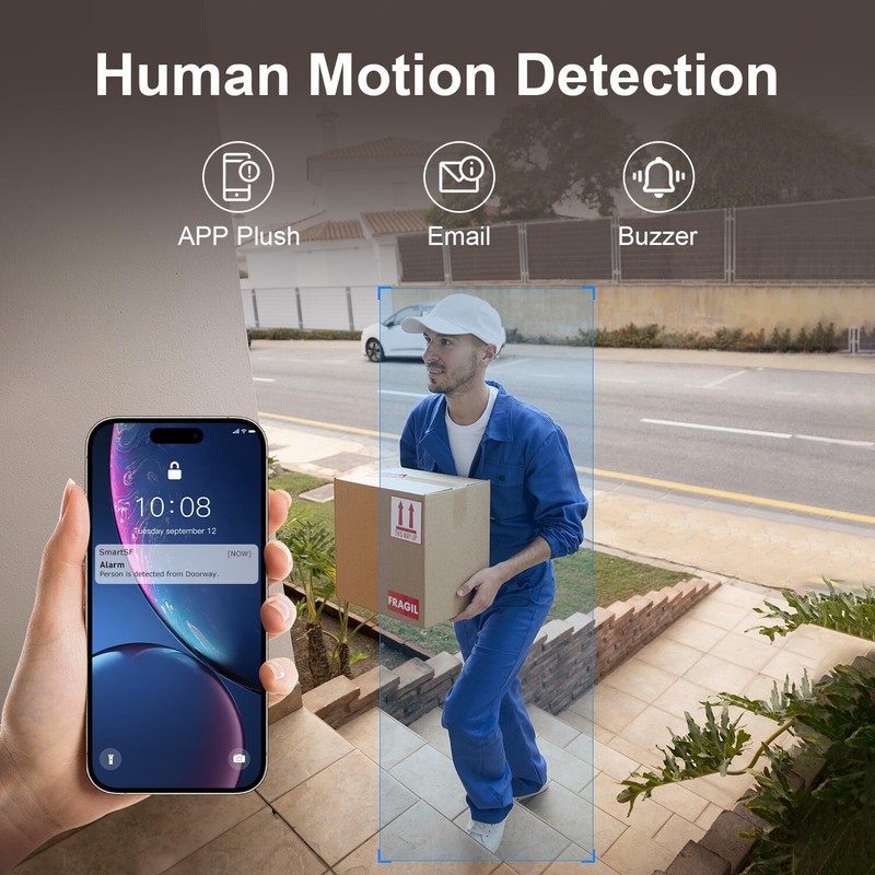 Wireless Security Camera System 5MP 10CH NVR Audio Human Detection Camera System gallery