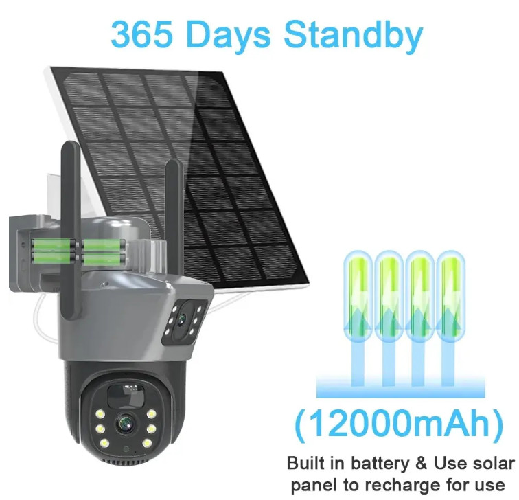 WIFI Solar Panel Security Camera Alarm Home Monitoring LIVE VIEW App gallery