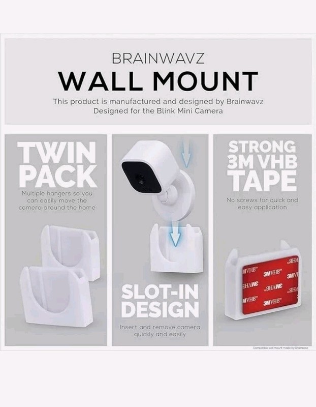 4 pack Wall Mount for Blink Mini Camera No Hassle Holder Strong 3M Tape Bracket gallery