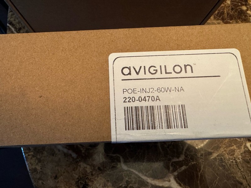 AVIGILON POE-INJ2-60W-NA - 220-0470A POE INJECTOR - MULTISENSOR SECURITY CAMERA