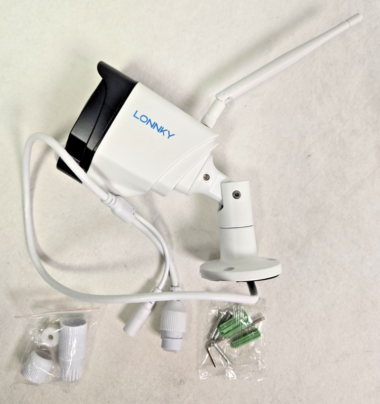 Lonnky Four Camera Wireless Network Video Surveillance Kit NEW Never Installed gallery