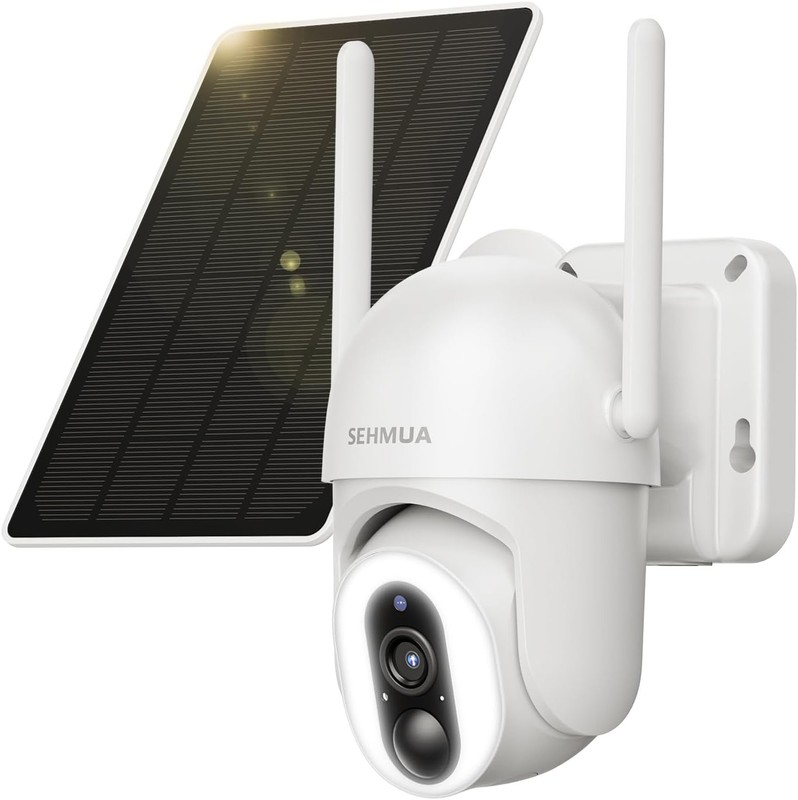SEHMUA 2K Solar Security Cameras Wireless Outdoor, 2 Pack 360° View gallery