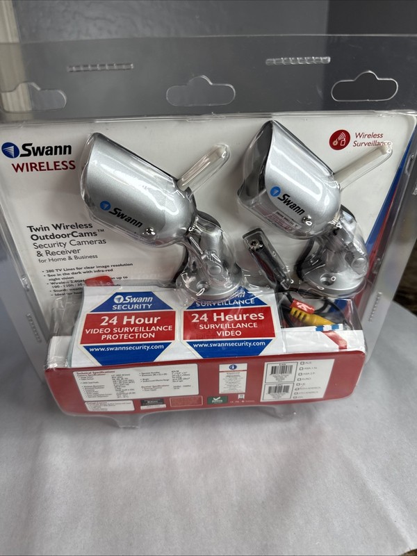 Swann Wireless Twin Outdoor Security Cameras Receiver Remote Brand New SW321-WCH gallery