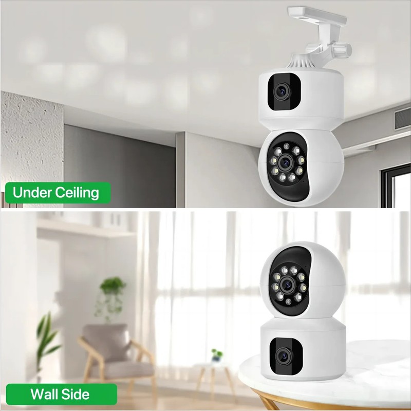 8MP WiFi IP Camera Dual Lens Monitor, Night Vision, Auto Tracking, Tuya App gallery