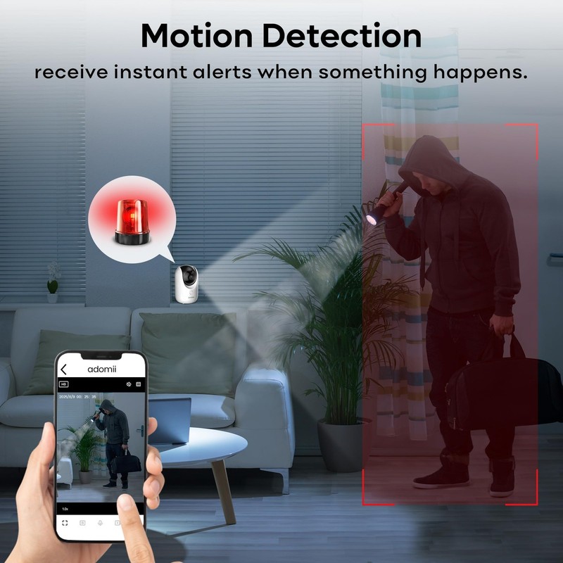2K Indoor Cameras for Home Security - Camera with Pan/Tilt, 33ft Night Vision... gallery