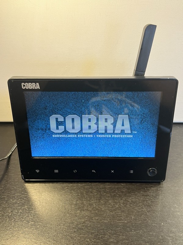Cobra 7″ Wireless Surveillance System Receiver W/ Power Cable 63842 Works