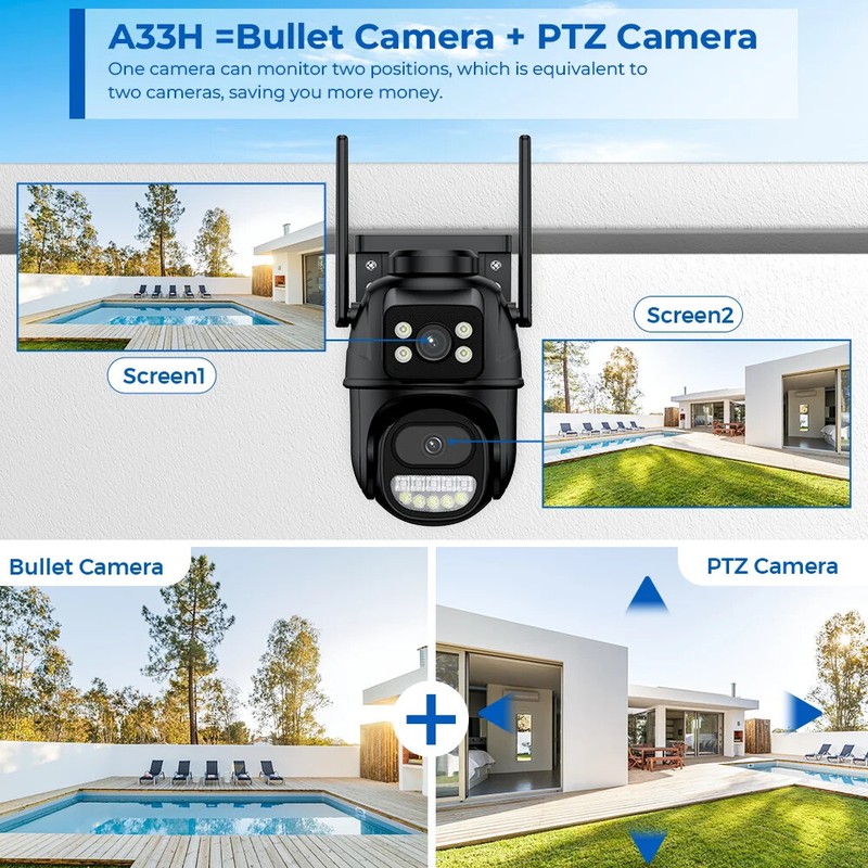 8MP 4K Wifi Security Camera HD Outdoor Surveillance Auto Tracking Night Vision gallery