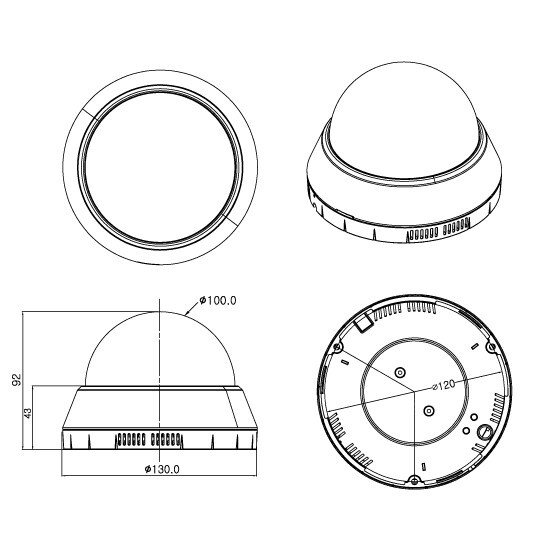 2MP HD TVI 2.8mm Indoor Security Camera IR Dome Camera Varifocal CNB AD22- 2CHR gallery