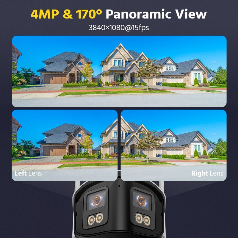 ANNKE 4MP Wireless Dual Lens Security IP Camera WIFI Color Night Two Way Audio gallery