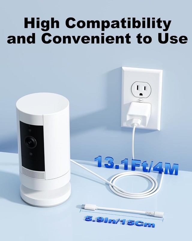 Indoor/Outdoor Power Adapter for Ring Stick up Cam Battery/Plug-In, Ring Spotlig gallery