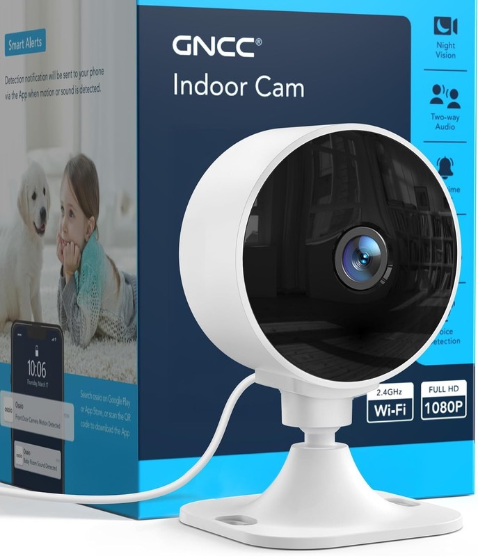 All-in-One Indoor Camera - 1080P with Motion Alerts & Night Vision for Security gallery